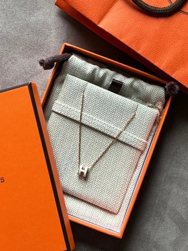 Hermes Mini Pop H Pendant Necklace Women's